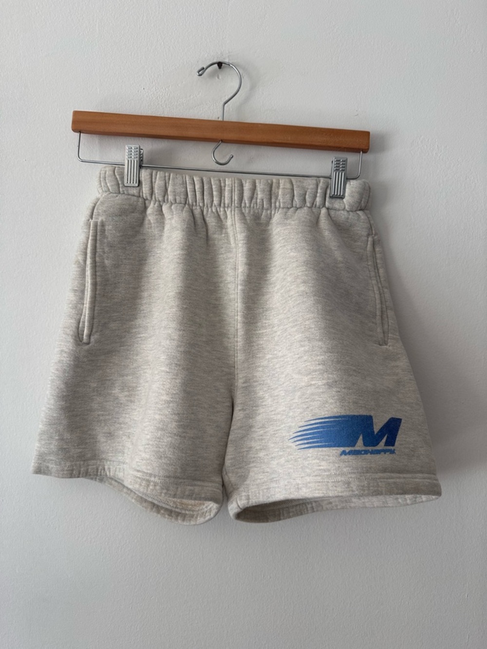 Madhappy sweat shorts blue speed logo graphic Heather grey size XS